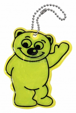 Přívěšek reflexní MEDVĚD žlutý Přívěšek reflexní MEDVĚD žlutý