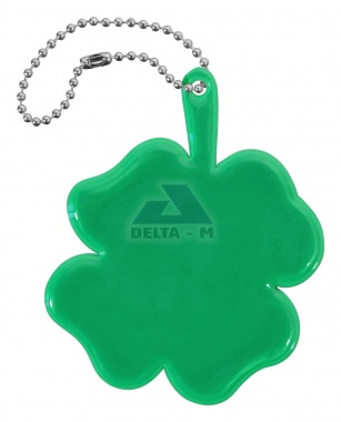 Přívěšek reflexní ČTYŘLISTEK zelený