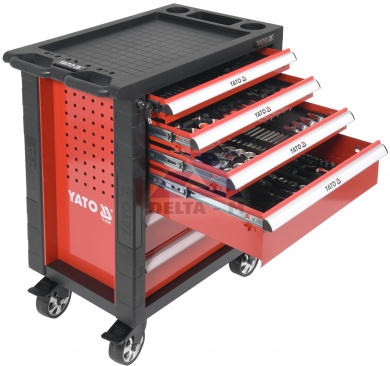 Vozík servisní s nářadím - 975x765x465mm - 6 zásuvek - 177ks
