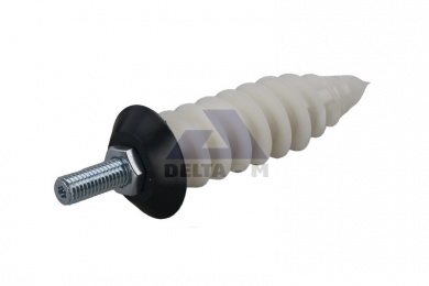 Hmoždinka šroubovací do izolace pro objímky svodu - 2ks - černá