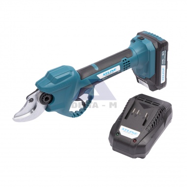 Nůžky na větve AKU bezuhlíkové 30mm - 18V + baterie 2.0Ah + nabíječka 2.4A