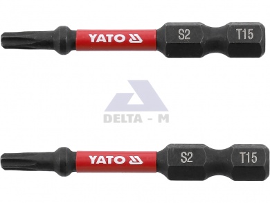Bit Torx T15/50mm rázový S2 - 2ks