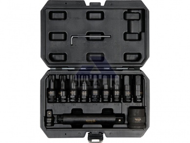 Hlavice rázové sada 1/2"-3/4" černé 12ks IMBUS / TORX IMPACT
