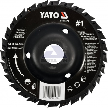 Rašple rotační 125mm pilková vypouklá