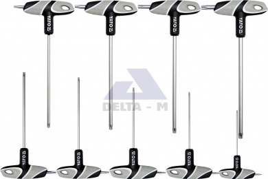 Klíče "T" torx sada 9ks - T10-T50