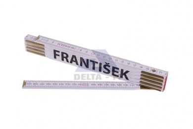 Skládací 2m FRANTIŠEK - bílý dřevěný