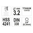 Vrták HSS TITAN - 3,2mm - 6-ti hran