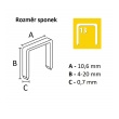 Sponky 13/8mm - 5000ks - kartonový box