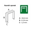 Sponky 140/10mm - 5000ks -  kartonový box
