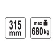 Jeřábová traverza - max. 680kg - rozsah 315mm