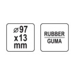 Pryžová podložka pro zvedáky - 97x13mm