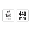 Držák podtlakový - 2x150mm - polohovací
