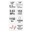 Utahovák pneumatický 1/2" - 1150Nm