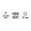 Výstružník nastavitelný HSS - 33,5 - 38mm2 - délka 310mm
