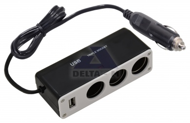 Roztrojka 12/24V + USB 1000mA