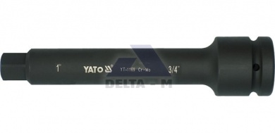 Redukce rázová 1" ráčna - 3/4" hlavice - 250mm černá IMPACT