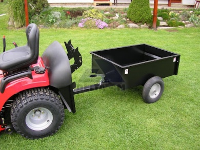 Vozík za traktor 1090x720x300mm 300kg černý