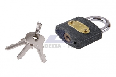 Zámek visací 32mm šedý