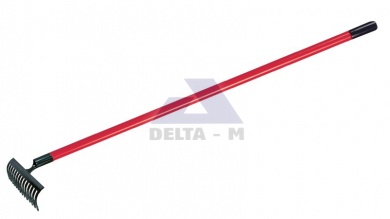 Hrábě kovové 34cm 14 zubů - plastová násada