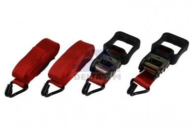 Popruh s ráčnou a háky - 6m / 50mm - 480kg TÜV/GS - 2ks