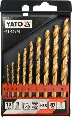 Vrtáky sada TITAN - 10ks - 1-10mm