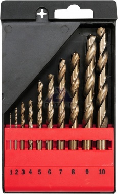 Vrtáky sada COBALT - 10ks - 1-10mm