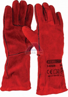 Rukavice kožené "S-SKIN RED" - 11"