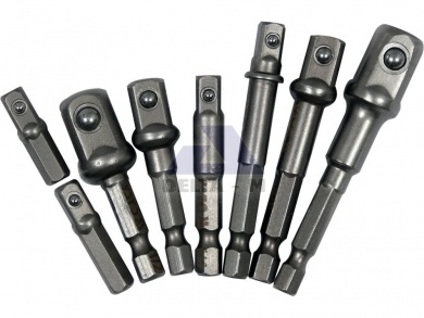 Adaptéry 6-ti hran 8ks - 1/4"-3/8"-1/2"