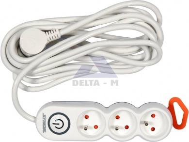 Kabel prodlužovací 5m - 3 zásuvky  3x1,5mm