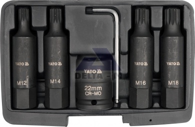 Hlavice rázové sada 3/4" černé 6ks - M12-M18 SPLINE IMPACT