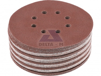 Papír brusný 150mm P100 s 8 otvory - suchý zip - 50ks