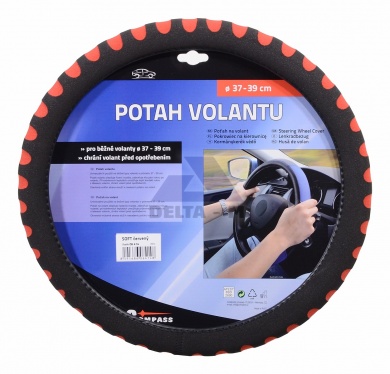 Potah volantu SOFT - červený
