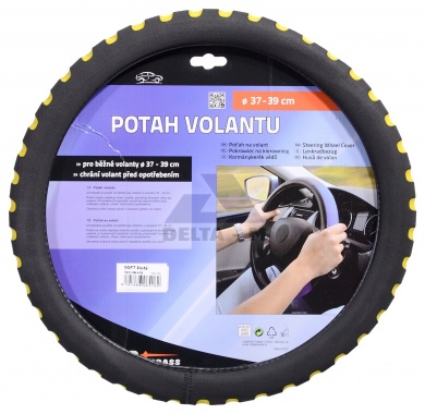Potah volantu SOFT - žlutý