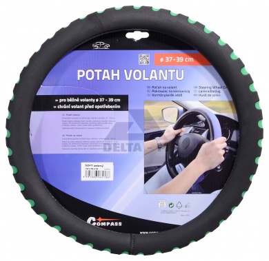 Potah volantu SOFT - zelený