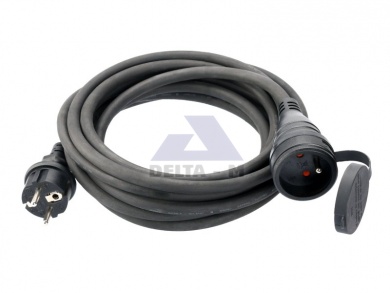 Kabel prodlužovací 10m - guma-neopren - 3x1,5mm IP44
