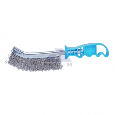 Kartáč vlnitý ocel 27cm - plastová rukojeť