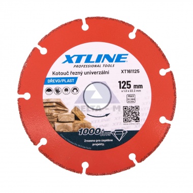 Kotouč univerzální 125mm - dřevo, plast