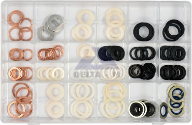 Sada podložek (Alu, Cu, Nylon, NBR, FIBER) - 120ks