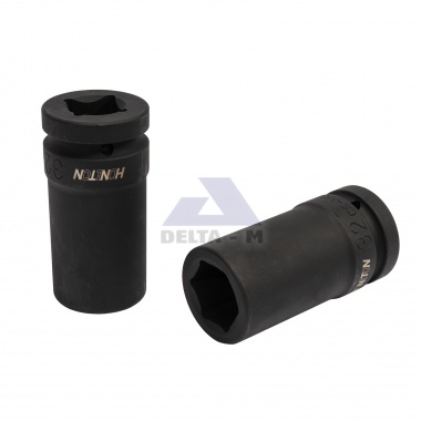 Hlavice rázová 1" - 33mm černá prodloužená IMPACT