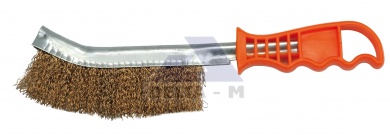 Kartáč vlnitý mosaz 27cm - plastová rukojeť