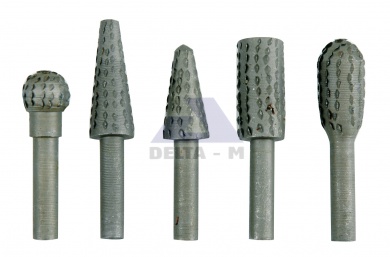 Brousky na dřevo 5ks - stopka 6mm