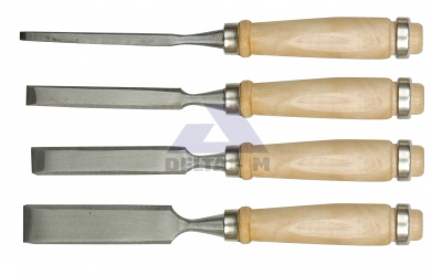 Dláta 4ks - 6-24mm - dřevěná rukojeť