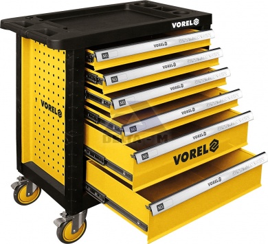 Vozík montážní na nářadí - 770x458x901mm - 6 zásuvek - prázdný