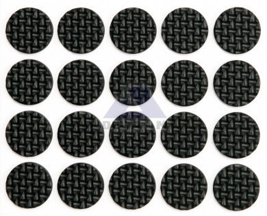 Podložka samolepící černá - průměr 20mm - 20ks