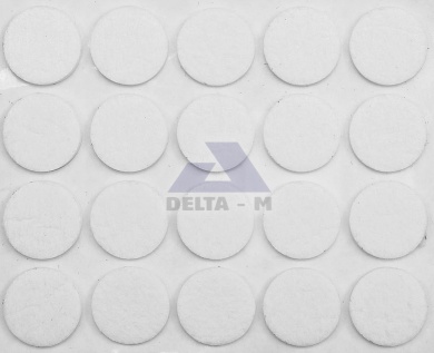 Podložka samolepící filc bílý - průměr 20mm - 20ks