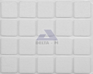 Podložka samolepící filc bílý - 20x20mm - 20ks