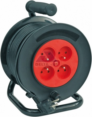 Kabel prodlužovací - buben 25m - 4 zásuvky - 3x1mm