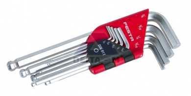 Klíče imbus sada 9ks - 1/16"-3/8" s kuličkou
