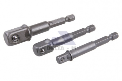 Adaptéry 6-ti hran 3ks - 1/4"-3/8"-1/2"