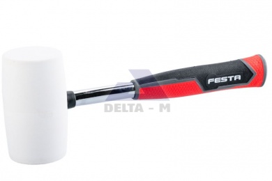 Palice gumová 65mm bílá - kovová rukojeť